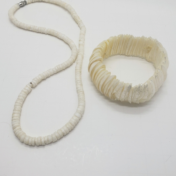 NECKLACE/BRACELET Natural Pulka Shell - Picture 2 of 4